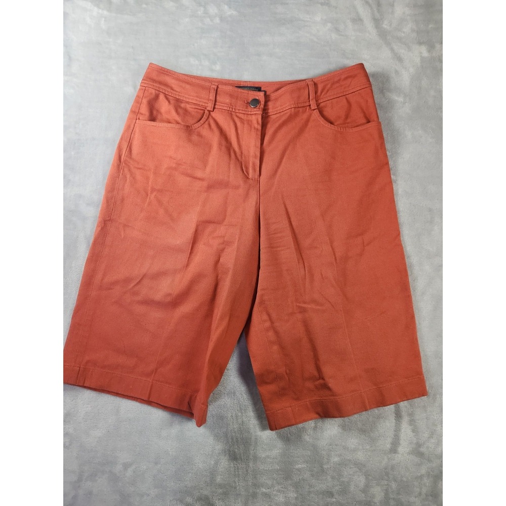 Pendleton Shorts Sz 6 Women Rust Red Bermuda‎ Flat Front